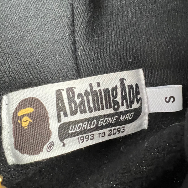 Bape x Bearbrick Gold Shark Hoodie