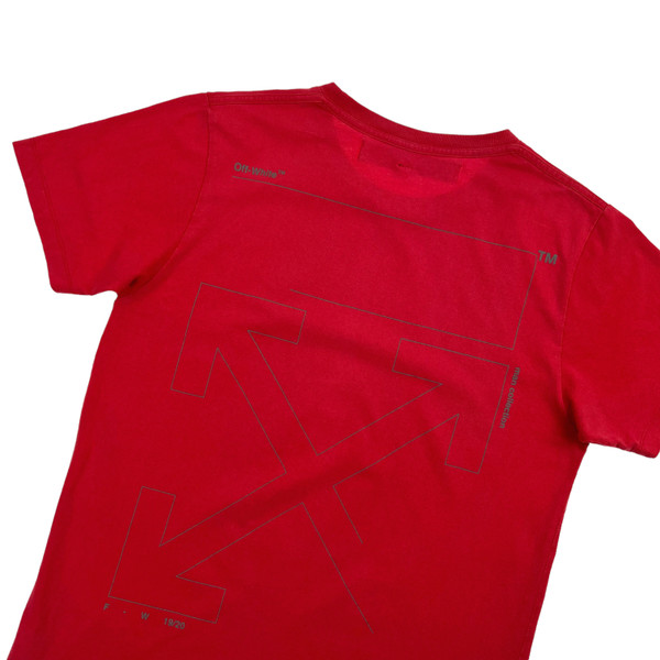 Off-White Unfinished Arrows T Shirt Red