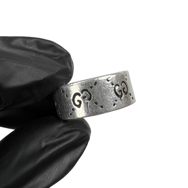 Gucci Sterling Silver Ghost Band Ring 