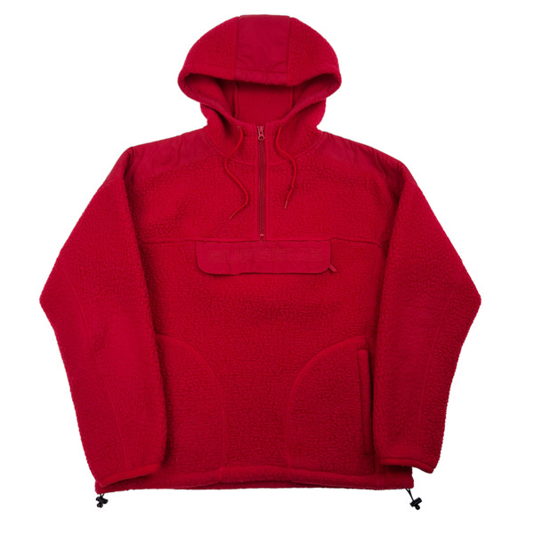 Supreme Red Polartec Pullover Hoodie 
