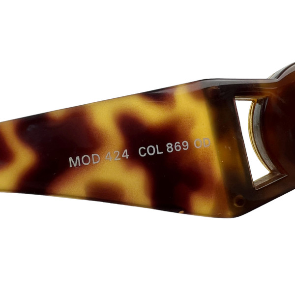 Versace MOD 424 Tortoise Shell Sunglasses w/ Custom Cognac Gradient Lenses 