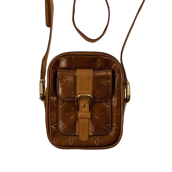 Louis Vuitton Bronze Vernis Christie PM Crossbody Bag 