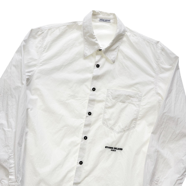 Stone Island White Long Sleeve Shirt 