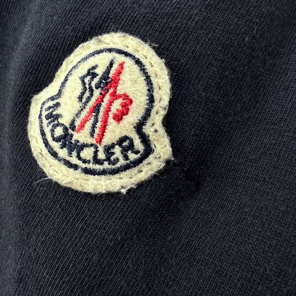 Moncler Paint Logo Navy T Shirt 