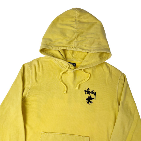 Stussy Surf Logo Lightweight Yellow Hoodie 