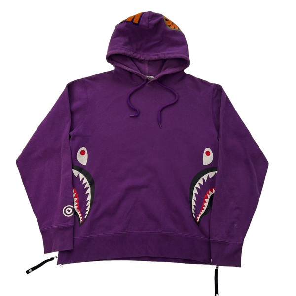 Bape Purple Shark Pullover Hoodie 