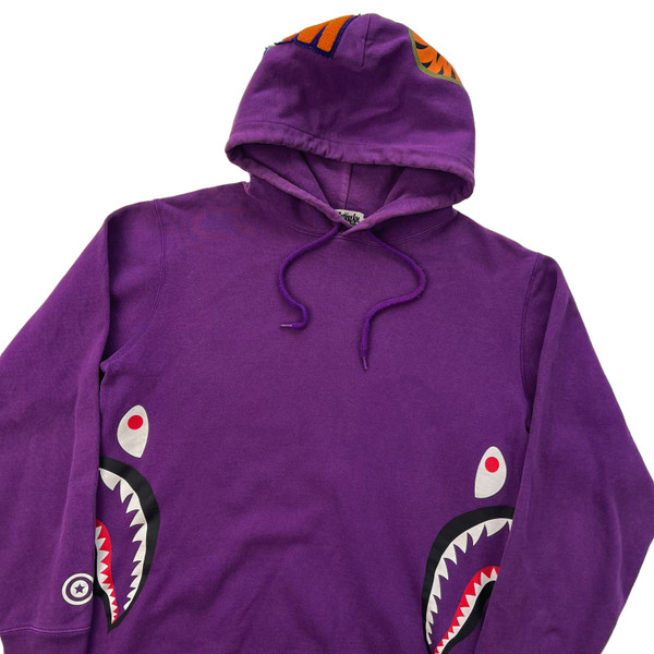 Bape Purple Shark Pullover Hoodie 