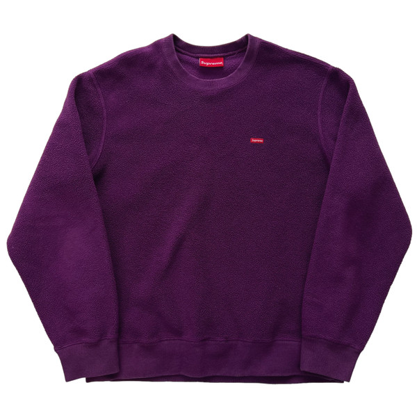 Supreme Mini Box Logo Fleece Purple Sweatshirt 