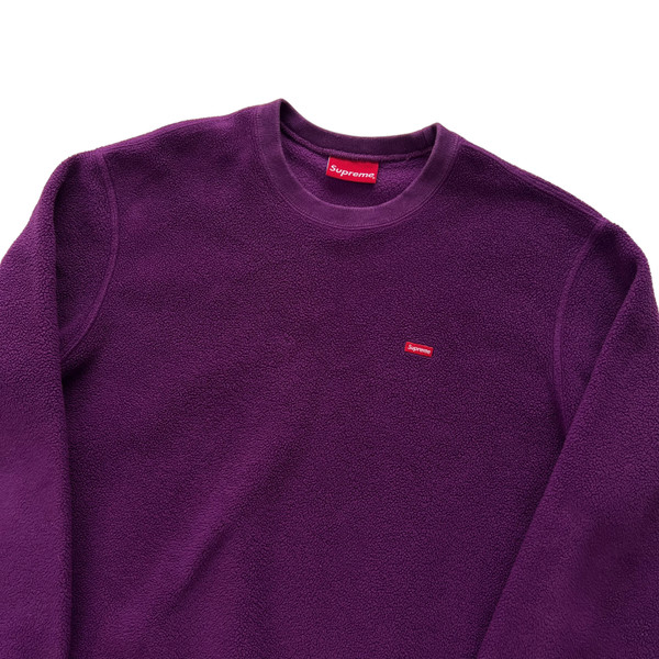 Supreme Mini Box Logo Fleece Purple Sweatshirt 