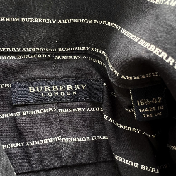 Burberry Navy & White Repeat Text Shirt 