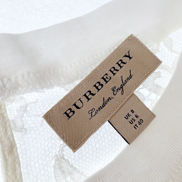 Burberry Archive Logo Lace T Shirt 