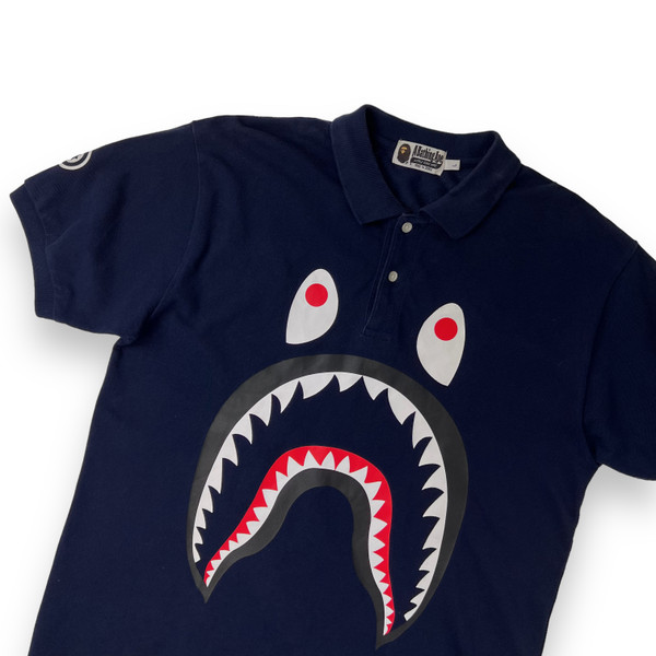 Bape Shark Navy Polo Shirt 