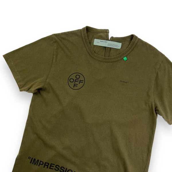 Off-White Impression Arrows Khaki T Shirt 