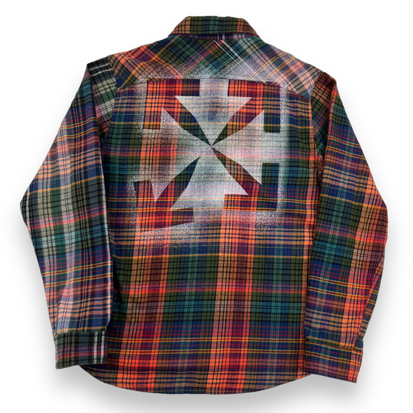 Off-White Stencil Arrows Multi Plaid Shirt 