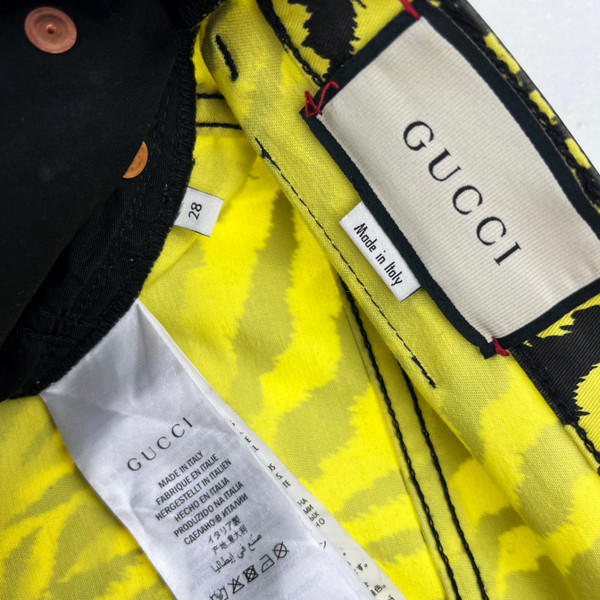 Gucci Yellow Zebra Skinny Jeans