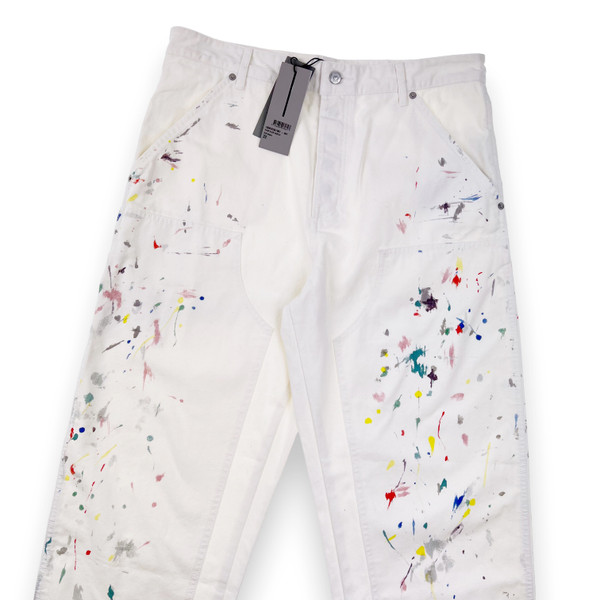 Dior Paint Splatter Double Knee Carpenter Jeans 