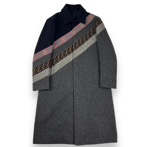 Fendi FF Panelled Peacoat 