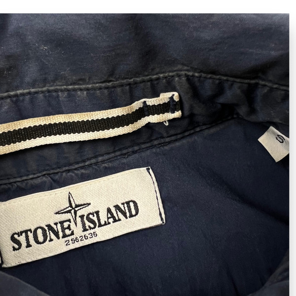 Stone Island Navy Hooded Overshirt Jacket 