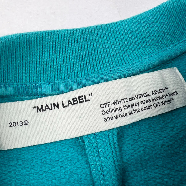 Off-White Tape Arrows Teal Sweatshirt 