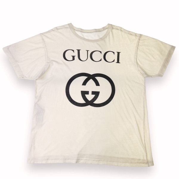 Gucci Interlocking GG Cream T Shirt 