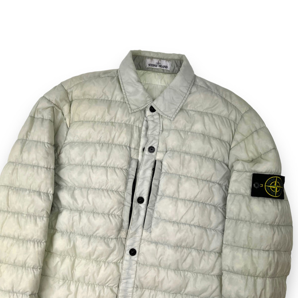 Stone Island Light Green Quilted Overshirt Jacket