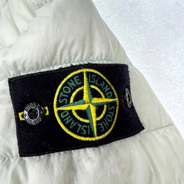 Stone Island Light Green Quilted Overshirt Jacket