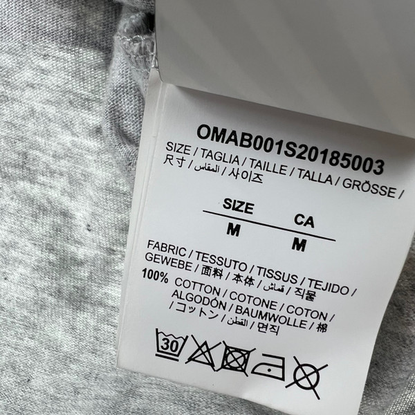 Off-White Airport Tape Arrows Grey Long Sleeve T Shirt 