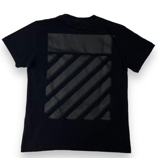 Off-White Rubber Diagonal Black T Shirt 