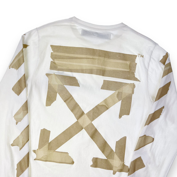 Off-White Tape Arrows Long Sleeve T Shirt White