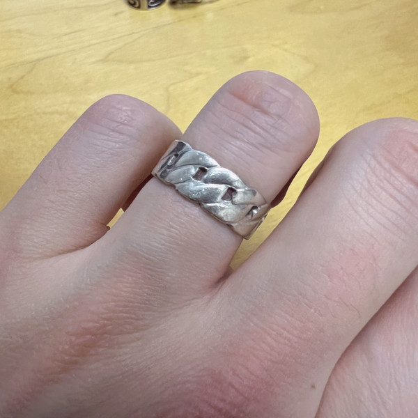 Sterling Silver Curb Ring 