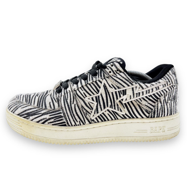 Bape Zebra Design Bapesta Trainers 