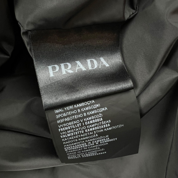 Prada Grey Padded Nylon Overshirt Jacket