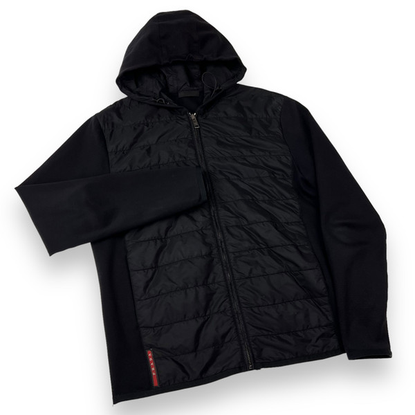 Prada Black Cotton / Nylon Padded Jacket 