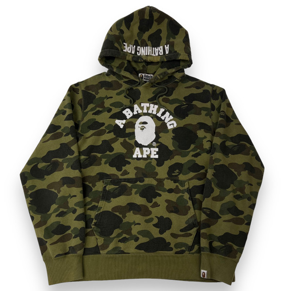 Bape 1st Camo College Logo Hoodie 