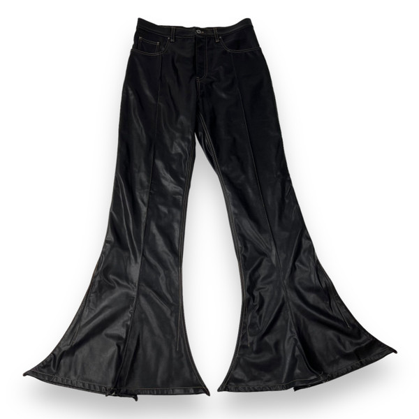 Y/Project Faux leather Trumpet Flared Trousers 