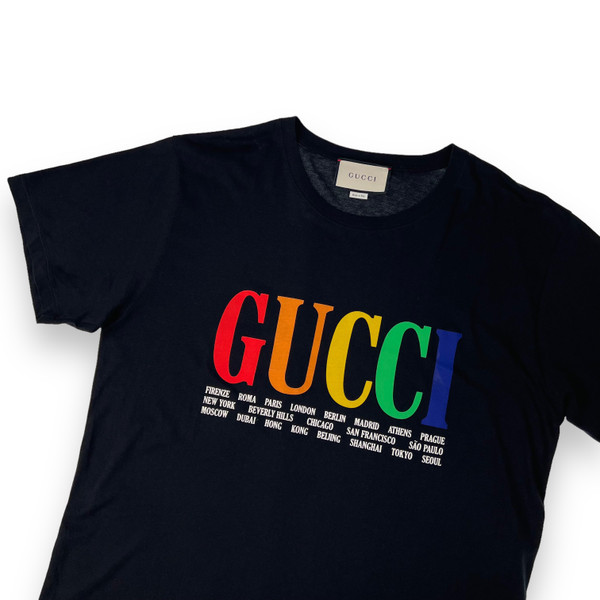 Gucci Cities Black T Shirt