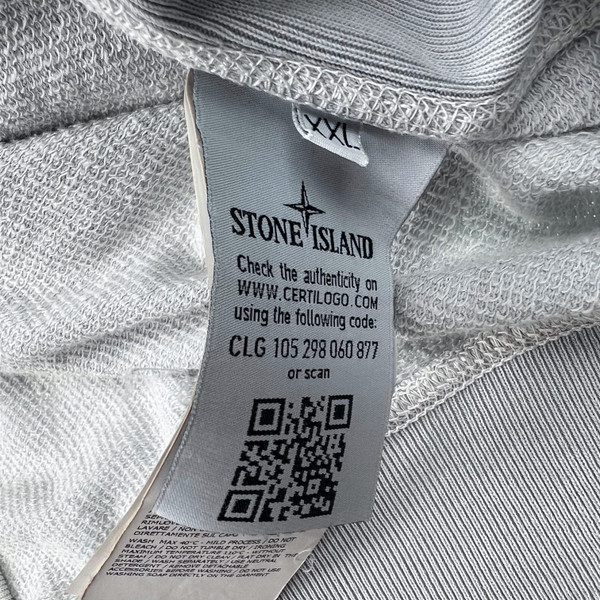 Stone Island Light Blue / Grey Full Zip Sweatshirt 