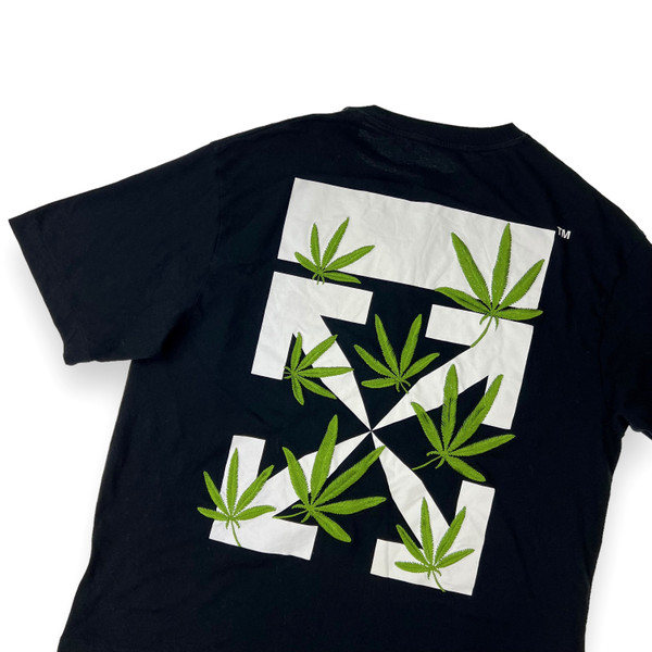 Off-White Weed Leaf T Shirt