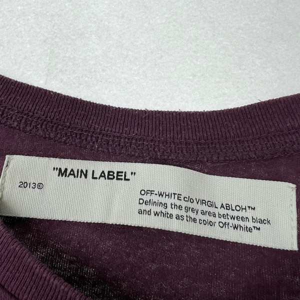 Off-White Tape Arrows Burgundy Long Sleeve T Shirt 