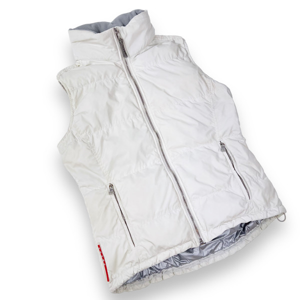 Prada Women's White Gilet 