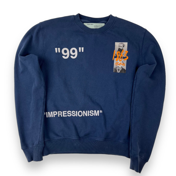 Off-White Impressionism Blue Sweatshirt 