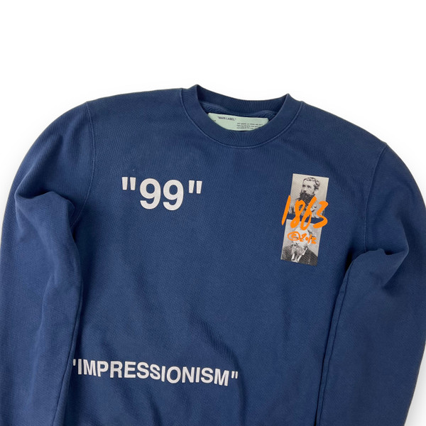 Off-White Impressionism Blue Sweatshirt 