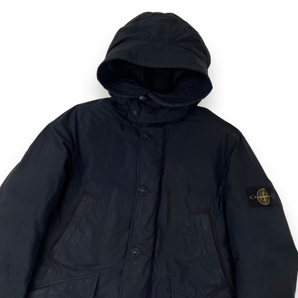 Stone Island Navy Micro Reps Down Parka Jacket 