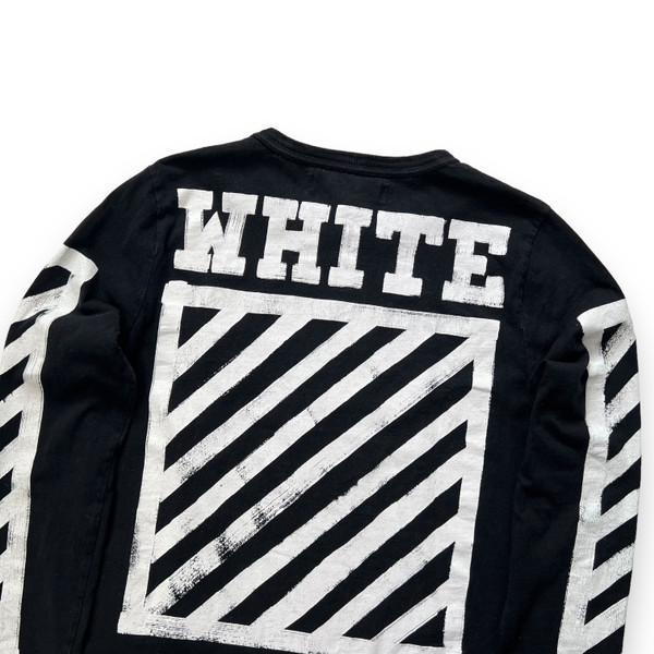 Off-White Brushed Diagonal Long Sleeve T Shirt 