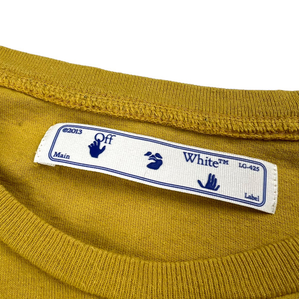 Off-White Handshake Yellow Long Sleeve T Shirt 