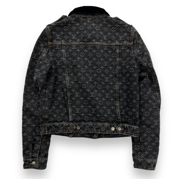 Louis Vuitton Black Monogram Women's Denim Jacket 