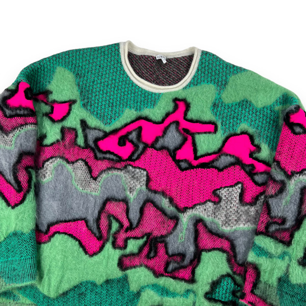 Loewe Multicolor Camo Mohair Sweater