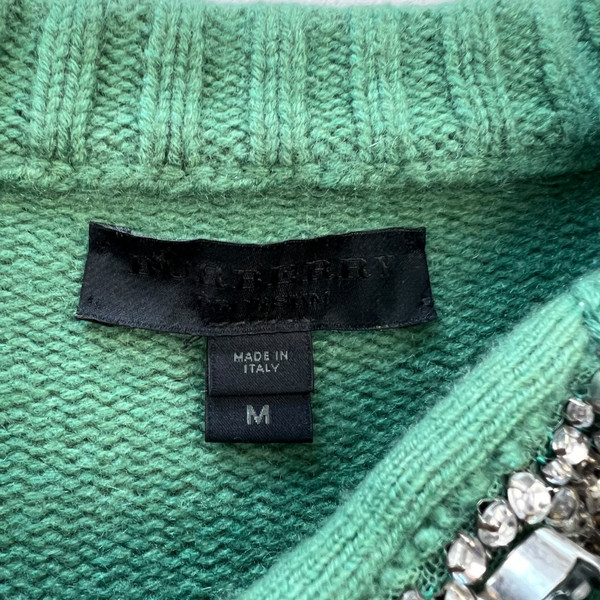 Burberry Prorsum Cashmere Jewel Embellished Sweater 