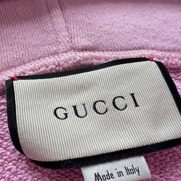 Gucci Dragon Embroidered Pink Hoodie 