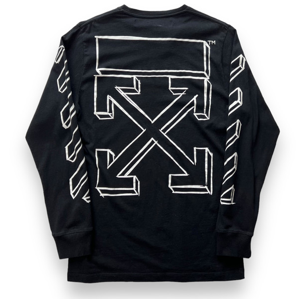 Off-White Diagonal Marker Arrows Long Sleeve T Shirt 